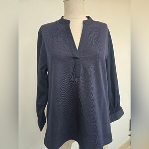 Navy Long Sleeve Top